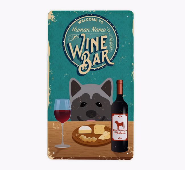 Wine Bar: Personalised {breedFullName} Metal Sign